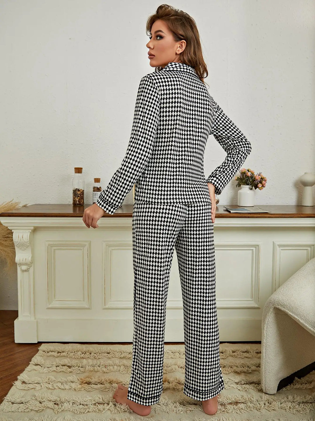 Pyjama à carreaux femme <br> Modèle #CARREAUX #PRINTEMPS