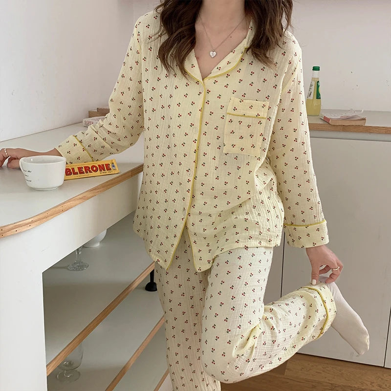 Pyjama femme gaze de coton <br> Modèle #GAZECOTON