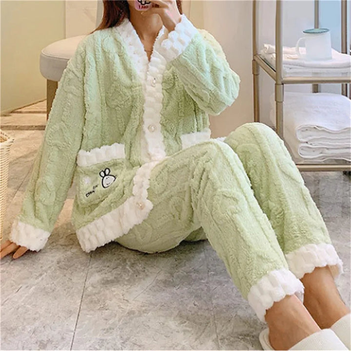 Ensemble pyjama chaud femme <br> Modèle #CHAUD