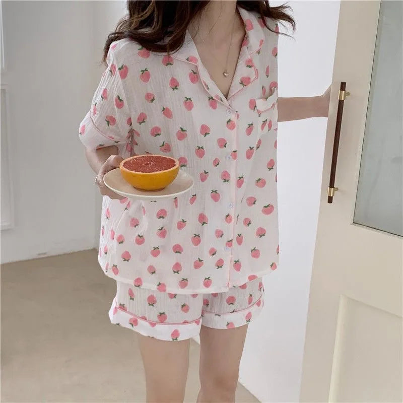 Pyjama femme en coton <br> Modèle #COTON #PRINTEMPS